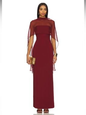 NWT! Stone Cold Fox x REVOLVE Bryce Gown in Wine Red